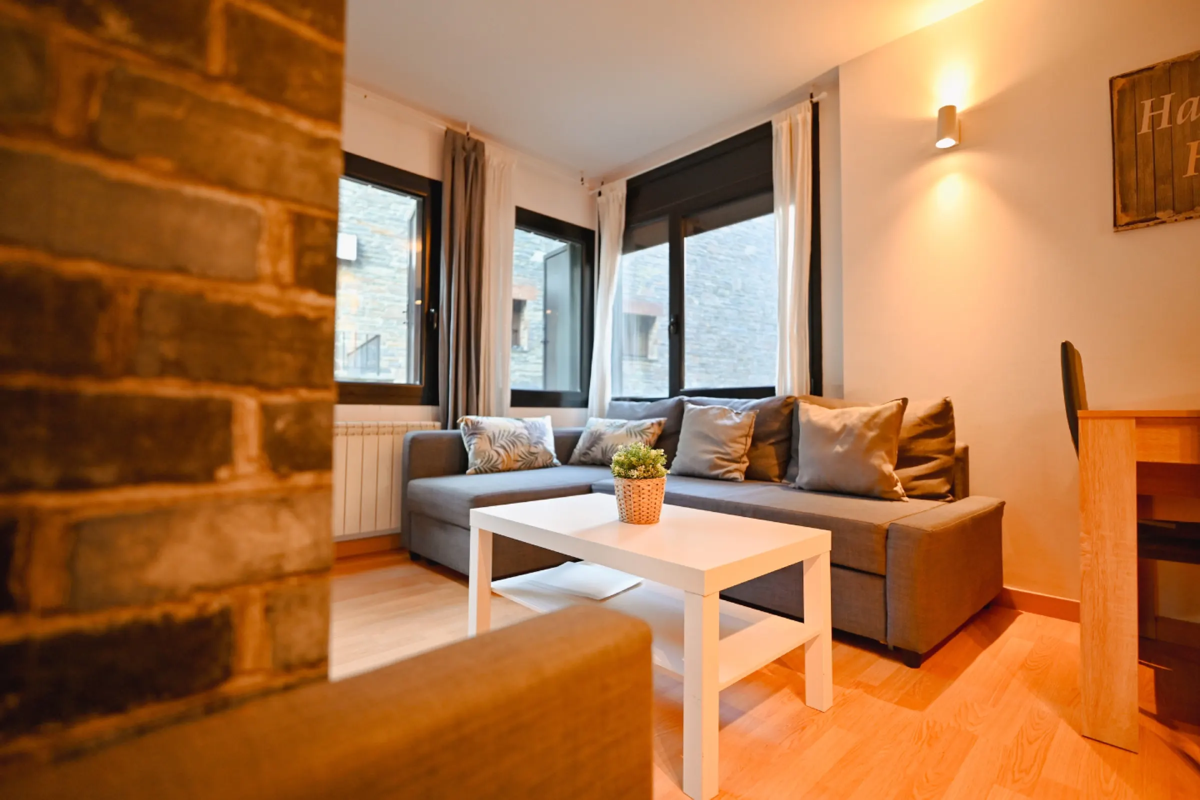 Apartamento con chimenea