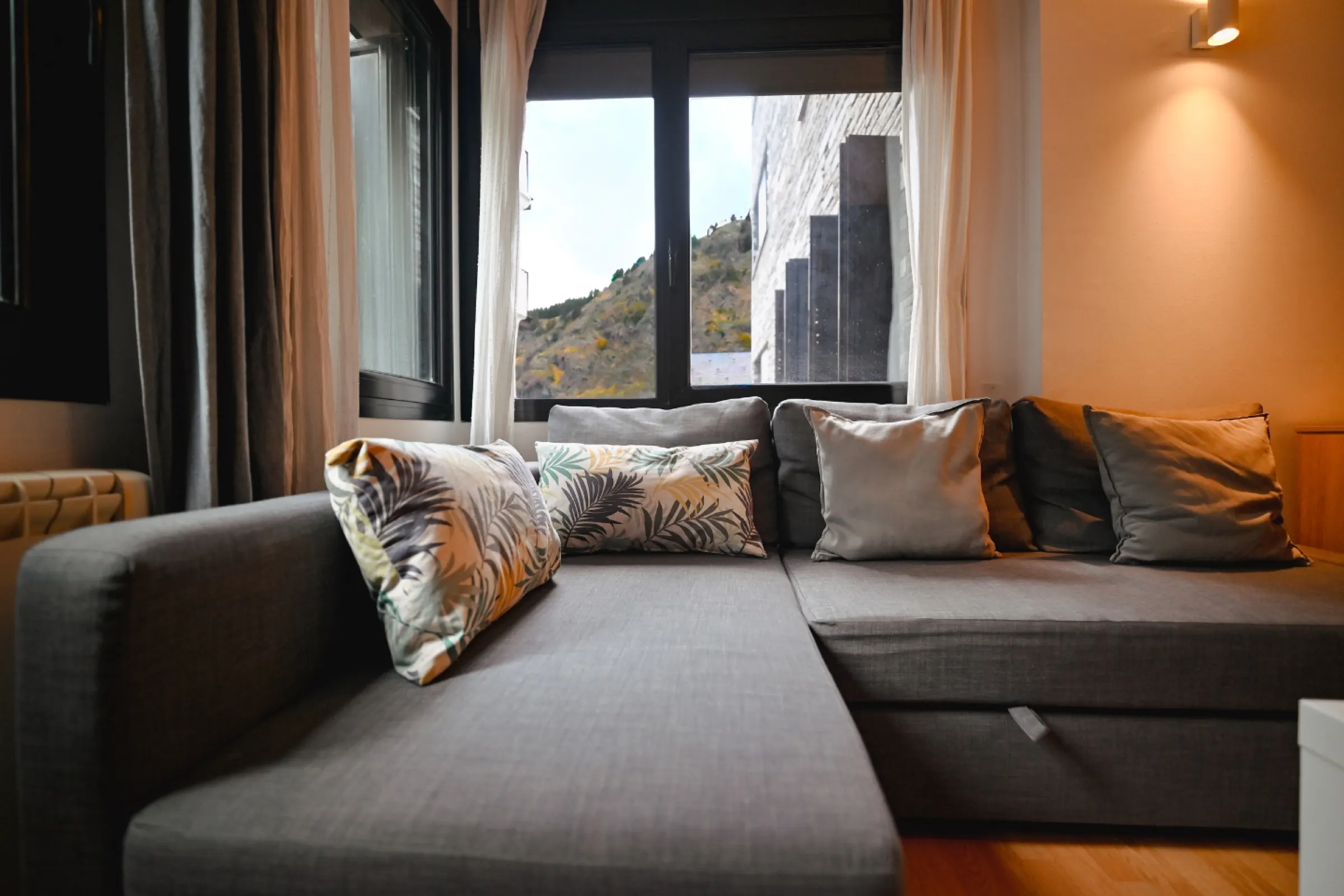 Apartamento con chimenea